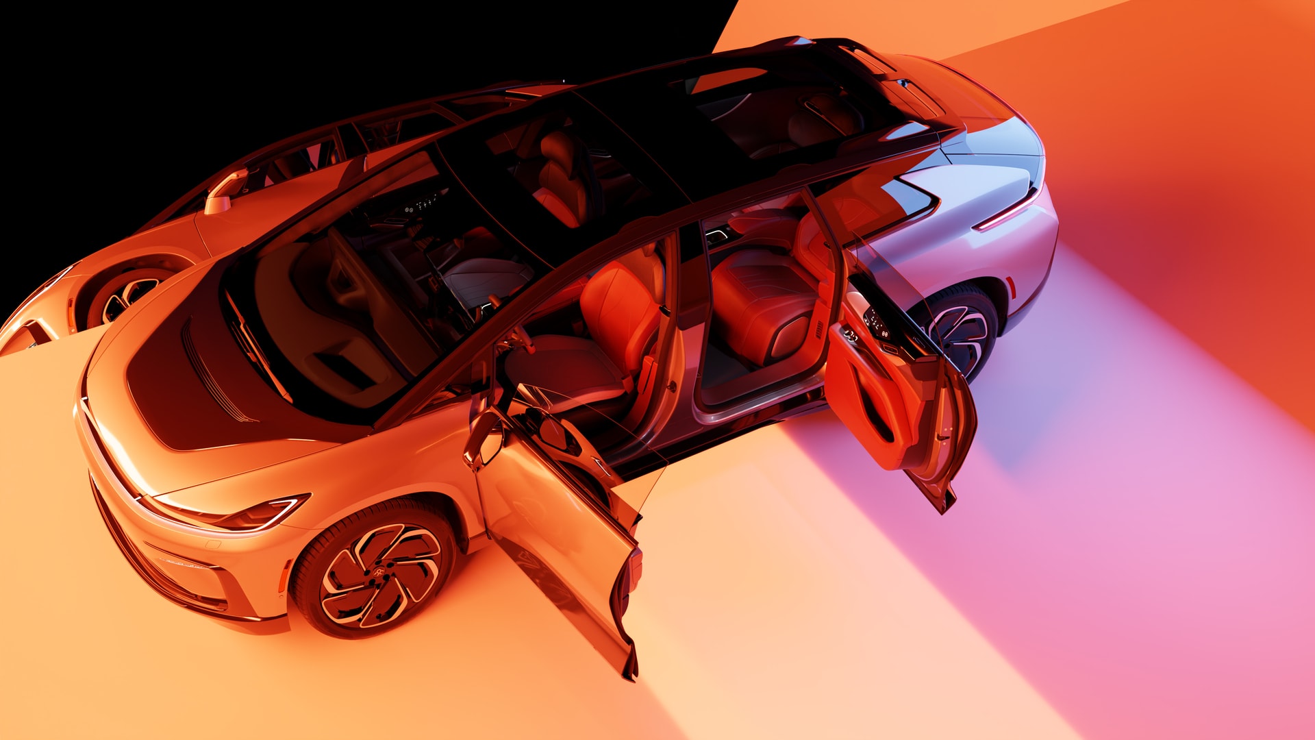 Faraday Future FF 91 全车门开启官方图